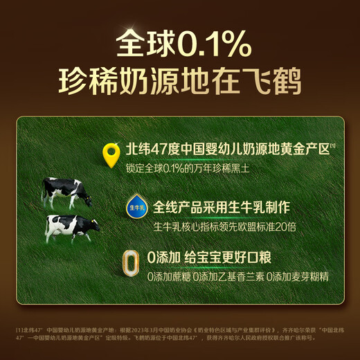 
Feihe Xing Feifan Zhuorui 3-stage children's formula milk powder is applicable for 12-36 months 750g+130g [New customer gets 880g]