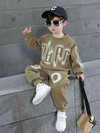 
G. DUCKKIDS boys spring and autumn sweatshirt set for children's spring clothes, fashionable and handsome spring long clothes, sports two-piece set, purple spring and autumn two-piece set, 14066Jin[Jin equals 0.5 kg], within 140 cm, equal to 140 cm, equal size