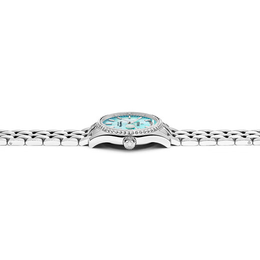 Pflaumenblüten (Titoni) Ruiw Watch Universe Serie Automatische Maschinenwoche Kalender Stahlgürtel Schweizer Uhr 40mm 797 S-719 Blaue Schalenstahlgürtel