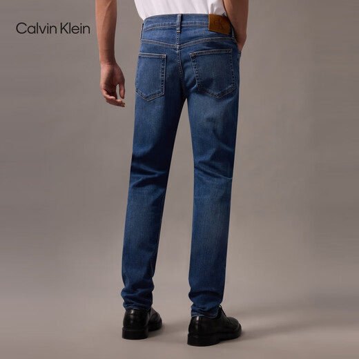 Calvin Kleinjeans 25 Frühlings- und Sommer Neue Herren-Casual-Pendler CK Hellblau Waschen Schlanke Jeans 4RB739G RG8-Denim Hell Blue 32