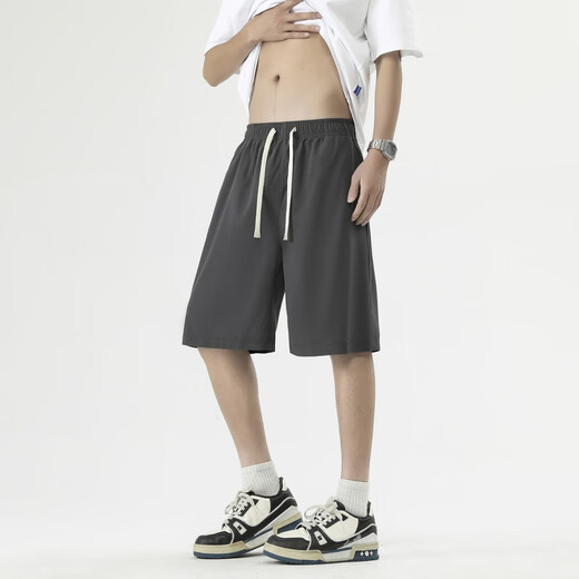 Nebel Sky Shorts Herren Sommer-Dünnsport-Trend Lose große Freizeithosen Männer vielseitiger amerikanischer High Street Fünf-Zeiger-Hosen