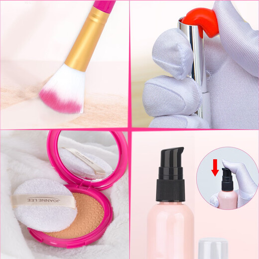 Kinder simulierte Kosmetik -Schminktisch Set Maniküre Lippenstift Mascara Beauty Box Girl Toy Gift Box -Schminktisch Set mit leichten Spiegel