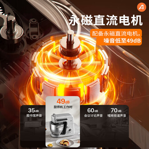 
North American Electrical Appliances (ACA) [National Subsidy] Light Sound Chef Machine Home Multifunctional 6L Mixed Dough Kneading Machine Egg Pressing Machine Noodle Grinder Light Sound Cuisine ASM-A1