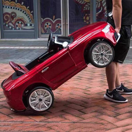 Haowa Audi RS5 Children's Elektroauto Allrad-Babyauto-Spielzeugauto kann für Menschen und Kinder mit Fernbedienungssteuerwagen U16-Painted Red-/Fernbedienung + Sway + Suns Shade + Electric Drive sitzen