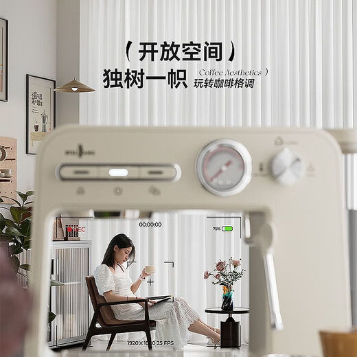 Stelang ST-693b Italienische Kaffeemaschine All-in-One-Heimstand kleiner halbautomatischer Dampfmilchschaum Reis Weiß