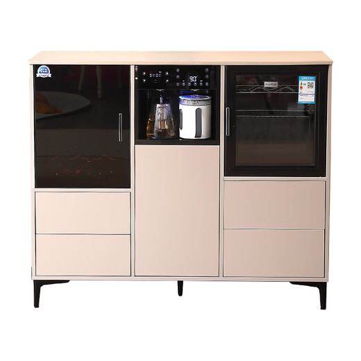 Zetian high-end tea bar machine with refrigerator integrated 2025 new office tea cabinet fully automatic disinfection voice smart meal