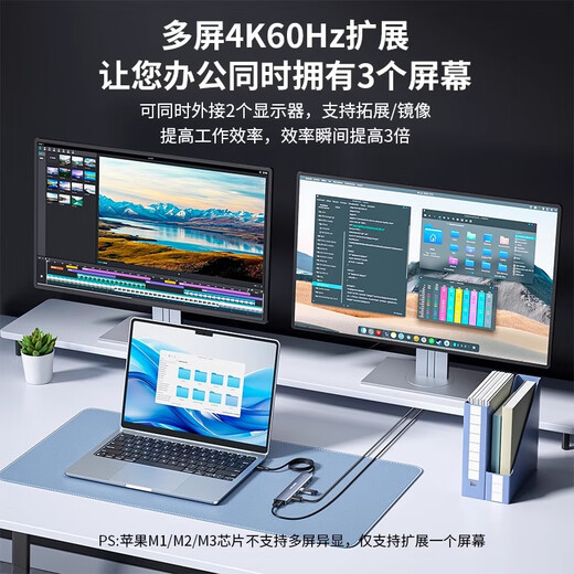Acasis Typec Expansion Dock USB Expander Dual HDMI-Multi-Screen-DISP-Expansion Laptop Multi-Port-Erweiterung DS-9901-2H