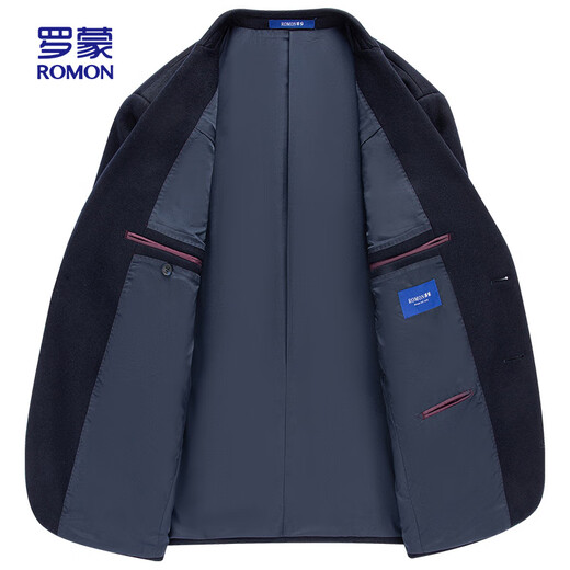罗蒙（ROMON）男士西服含羊毛中青年商务休闲正装单西外套5F213090