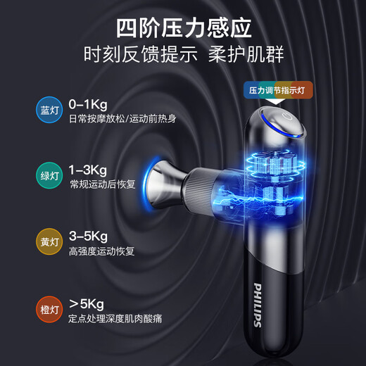 Philips (Philips) Small Fascia Gun Muscle Massageur Mini Professional Fitness Exercice Fascia Fascia Massageur Holiday Birthday Garf