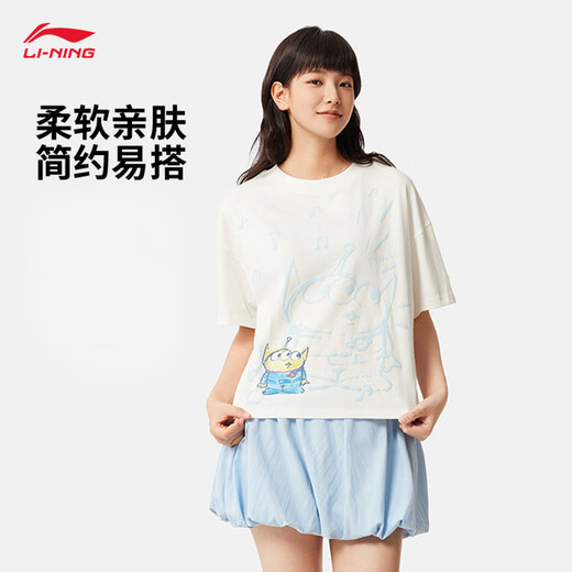 李宁×玩具总动员联名短袖T恤女夏季新款宽松舒适休闲上衣AHSV690