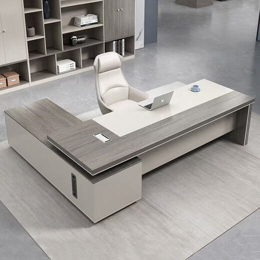 Desk Simple Modern Manager Desk Office Furniture Attractive President Supervisor Desk and Chair Combination Boss Desk 1.6 Meter Boss Desk + Deputy Cabinet (Installation Included)