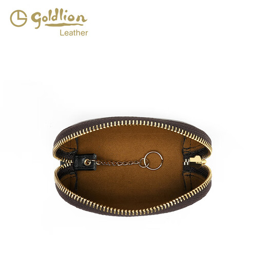 金利来（Goldlion）时尚印花手拿包女新款小包钱包钥匙包潮 啡色