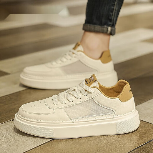 Belle 2025 Summer Hottest Fin Plate Zapatos Pequeños Blancos Sports Versátiles Avisables zapatos para hombres Lace-up Soft Sole Casual Sports 6995-Miguo Verde 40