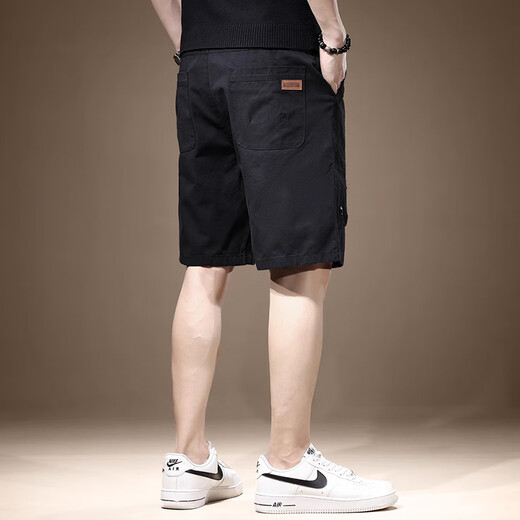 Jeep spirit shorts décontractés masculins nouveaux américains d'été mince glace de soie marque tendance lâche polyvalent pantalon à cinq points à la mode 983 bleu et gris 2xl