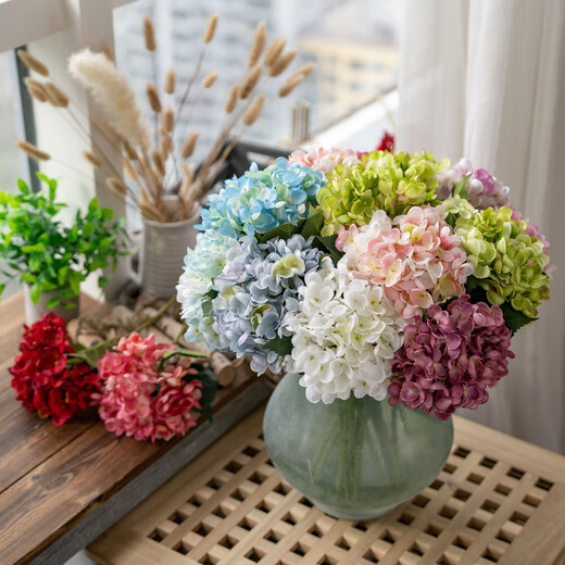 仿真花绣球ins家庭装饰婚庆手捧花路引花墙假花 无尽夏