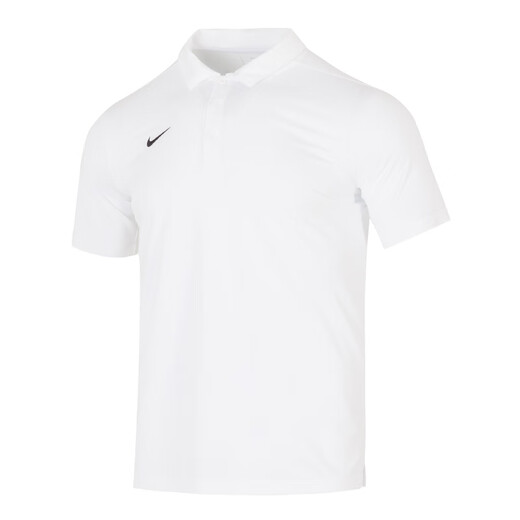 耐克（NIKE）男装运动套装夏新款健身商务简约polo衫短袖T恤长裤宽松训练裤 白/黑快干套装 两件 M/170【建议体重110-130斤】
