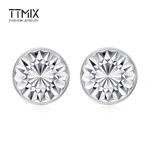 TTMIX car flower imitation diamond platinum earrings for women pt950 fashionable platinum earrings birthday gift for girlfriend in stock small size 1.1-1.3g