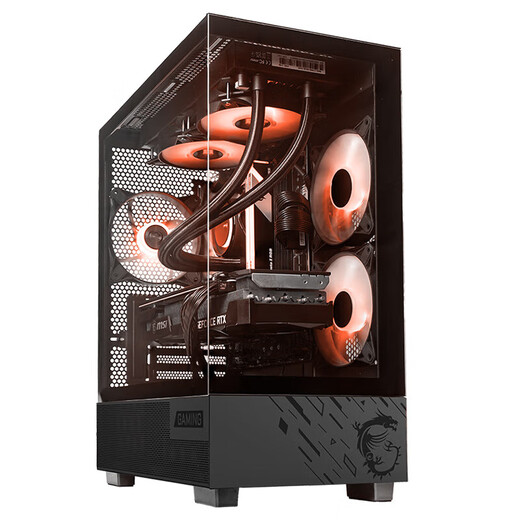 MSI Family Bucket AMD Ryzen 5700X/5060/5060TI Game Console Computer Desktop Assembly Computer Host DIY Complete Machine Sea View Room Chassis Configuration Six 5700X+RX6750GRE 12G Overseas Version