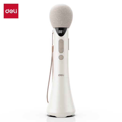 Deli (deli) 12W high-power handheld microphone amplifier teacher class speech treasure little bee amplifier teacher speaker teaching tour guide speech microphone wireless Bluetooth karaoke beige