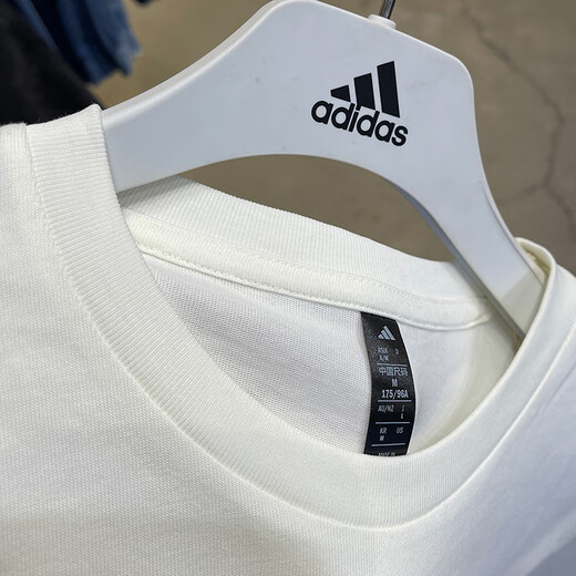 阿迪达斯 （adidas）长袖T恤男装2025夏季新款运动服针织透气圆领男士上衣KC3889 KC3889汉玉白 S