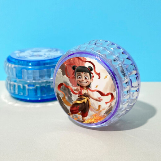 
Tiger Rollo Nezha Yo-Yo Children's Glowing Toy Gift Boy Yo-Yo Nezha 2yoyo Ball Cartoon Automatic Swivel Nezha 1 Blue-1