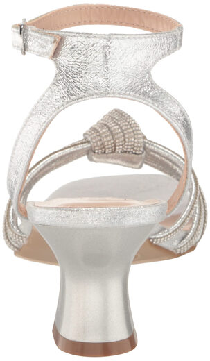 Steve Madden Girls' Lucia Heeled Sandals, Silver, 4 Olds Silver 4 Olds