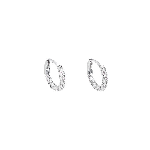 Bangboshi 925 silver needle ear piercing earrings for women, small earrings, simple earrings, earrings, earrings, high-end silver earrings, diamond-encrusted earrings