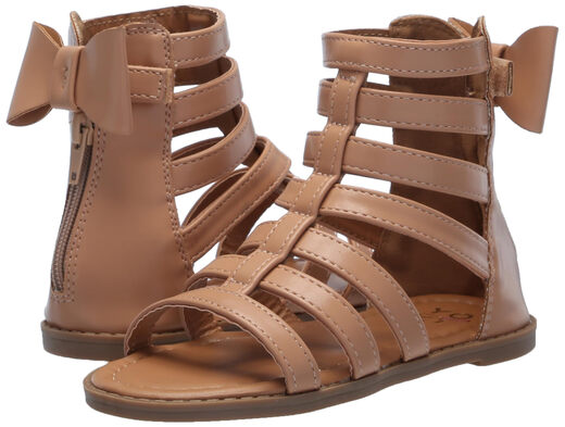 YOKI Girls Gladiator Fisherman Sandals Natural 1 Little Kid