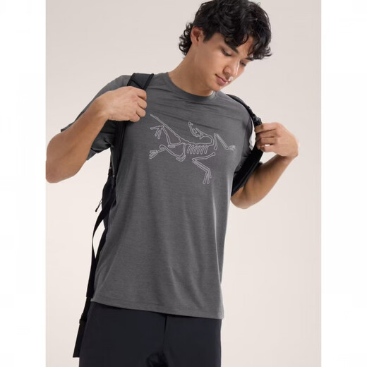 Archaeopteryx (Arc'teryx) Correo directo Cormac Men's Cormac Round Sun Protección Sol Sipada rápida Camiseta de manga larga/manga corta Bájaro negro Black X9719 XL