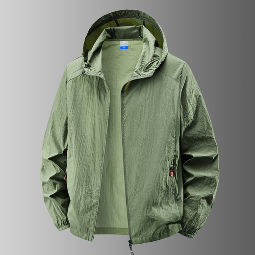 Guqian Summer Lightweight Quick-Drying Hooded Sun Protection Jacket Men's Jacket Outdoor Leisure Travel Mountaineering Fishing Sports Sun Protection Clothing Black XL