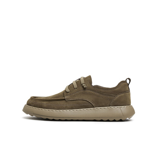 Tianmeiyi zapatos de trabajo para hombres malla transpirable grueso suela altura que mejora zapatos para hombres 2025 verano nuevo estilo caqui 40