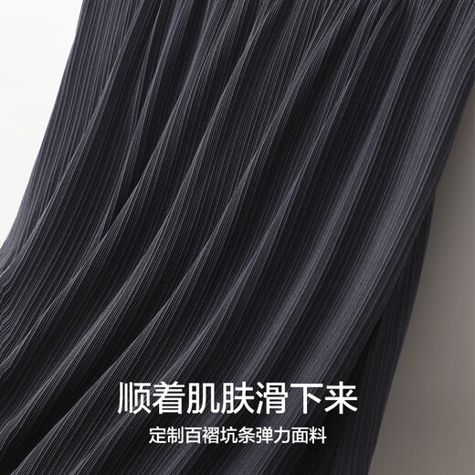 
Miduli maternity dress summer 2025 new large-size suspender skirt vest long skirt maternity dress black XL