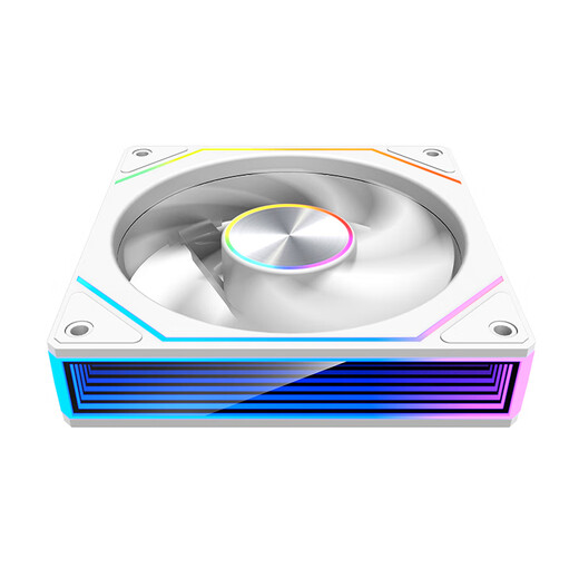Wanjia Prism 8Pro ARGB fan white positive leaf chassis cooling 12CM fan divine light synchronization 5V 3-pin ARGB PWM temperature control speed regulation