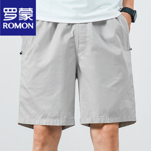 
ROMON pure cotton shorts men's summer new thin mid-size large size loose casual and versatile loose breathable five-point pants men's shorts 9224 dark blue 2XL Recommended 150-165 Jin [Jin equals 0.5 kg] 100% pure cotton