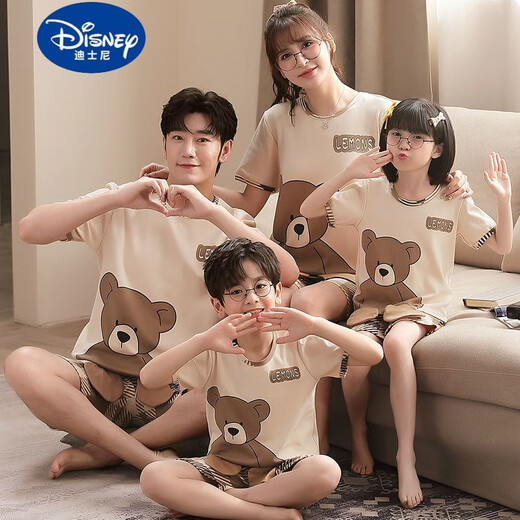 Disney (Disney) parent-child pajamas summer thin short-sleeved pure cotton family home outfit boys and girls children pajamas home clothes PY724 [single set price] 170 8 sizes Height 90-100CM