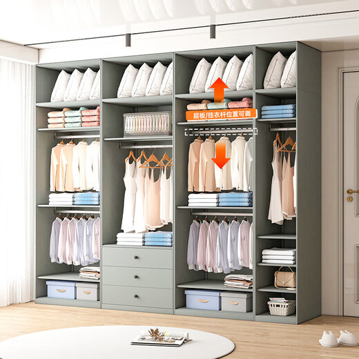 Shenglang armario de acero gabinete dormitorio casa de alquiler de armario simple casa corredera de casa entera armario personalizado moderno simple y826