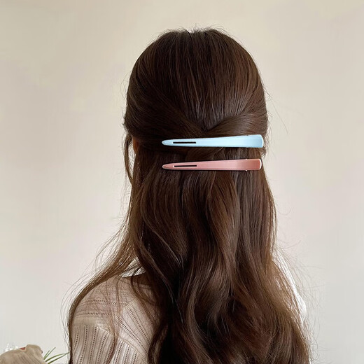 Jiaoxuefei Hairdressing Seamless Long Mouth Clips Duckbill Clips Positioning Clips 6 Hair Clips Hairstyle Styling Positioning Hairpins