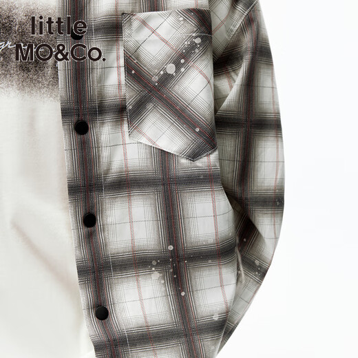 Little MO&Co.little moco children's clothing 25 summer new style for boys and girls pure cotton plaid long-sleeved shirt shirt jacket parent-child clothing multi-color plaid 120 120/60