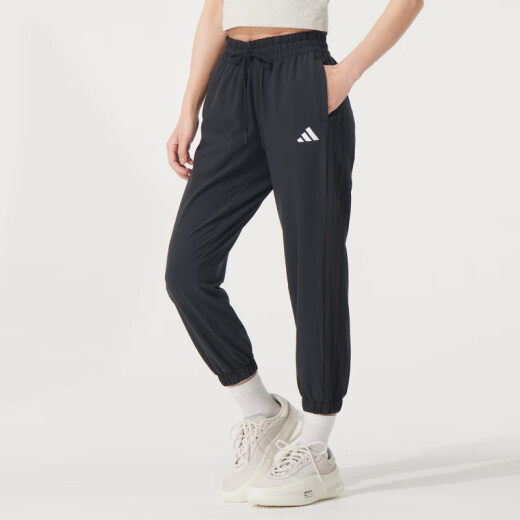 阿迪达斯 （adidas）女装运动套装25夏新款舒适透气简约短袖T恤梭织运动长裤 两件套 JM8803+JZ2174 L