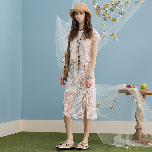 Wancaoyi Shopping Mall Exotic 2025 Summer New Set H34931521 Beige M