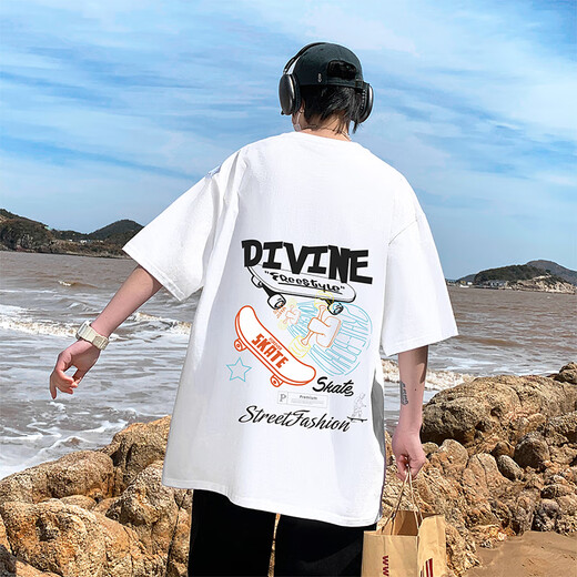 Bingyun short-sleeved T-shirt male junior high school students 12-15 years old 13 handsome summer clothes 14 teenagers and older children pure cotton half-sleeved tops 3899 white quality assurance XL (140-160Jin Jin is equal to about 0.5 kg)