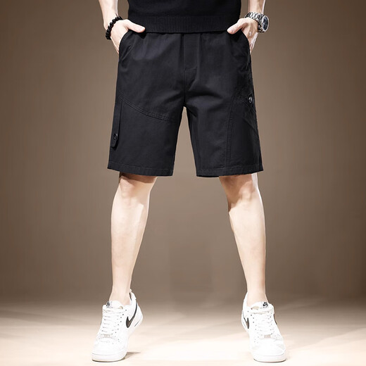 Jeep spirit shorts décontractés masculins nouveaux américains d'été mince glace de soie marque tendance lâche polyvalent pantalon à cinq points à la mode 983 bleu et gris 2xl
