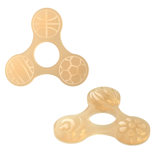 Roulai baby teether, molar stick, silicone pacifier, chewing teeth, baby toys, anti-eating bracelets, 2 packs, 2 packs of teethers