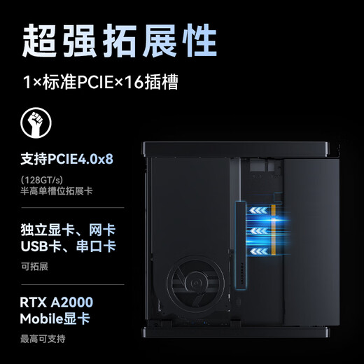 铭凡国家补贴20% MS-01酷睿i9-13900H双万兆四网口迷你主机电脑高性能mini主机游戏办公商务台式机