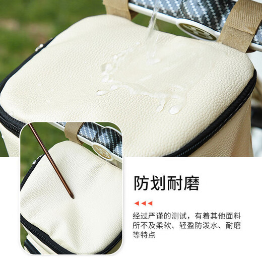 舟象婴儿推车挂包配件遛娃神器妈咪包挂袋外出通用收纳袋手推车置物袋 米色小熊【升级抽纸款】