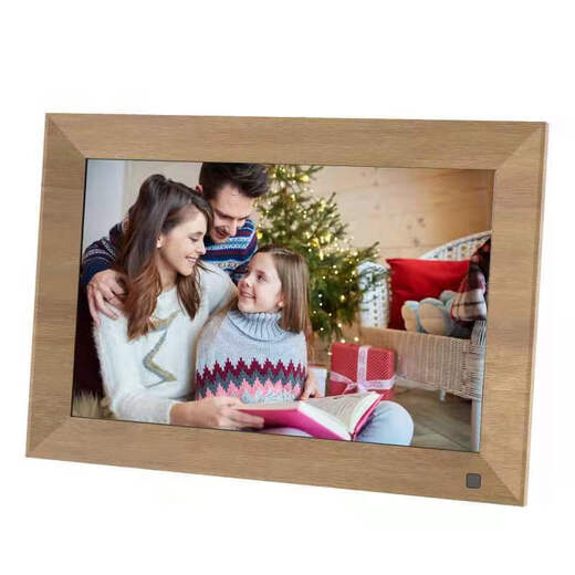 10-inch high-definition smart touch screen cloud photo frame electronic photo album wireless network mobile phone remote transmission + 10-inch wood grain color 32G+64G memory card