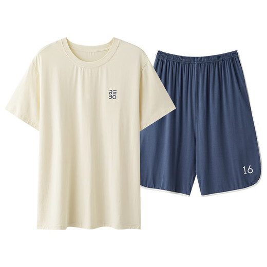 Pajama de pareja modal fresca para ropa de hogar de manga corta delgada de verano N15807 Mujeres l
