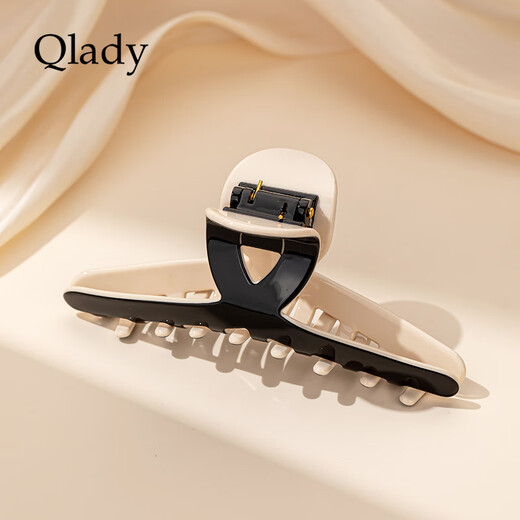 Qlady acetic acid simple grab clip female high-end hair clip back of the head 2025 new shark clip high-end birthday gift