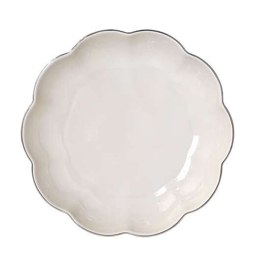 咏幻感陶瓷菜盘盘子家用乔迁之喜新居餐具碗碟碗盘碗筷组合套装 简约纯色釉盘子8.5寸2个装1278