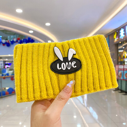 Rongxia children's hairband with wide edge knitted sports internet celebrity same style girl little girl warm forehead windproof headband headband orange min